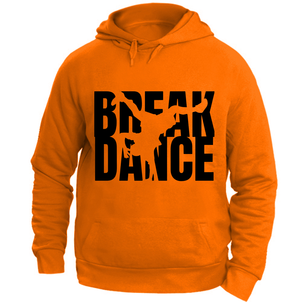 Felpa con cappuccio Break Dance - scritta nera