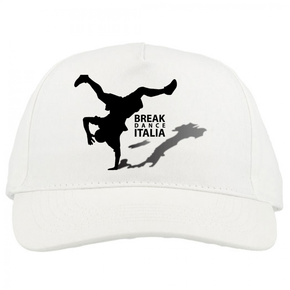 Cappellino BREAK DANCE ITALIA (bianco/rosa)