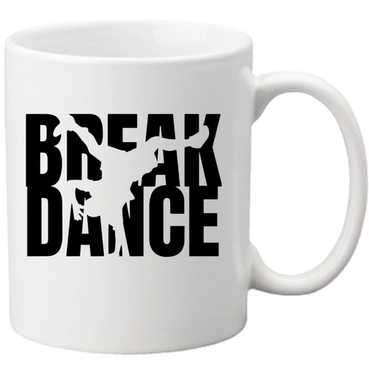 Tazza bianca Break Dance