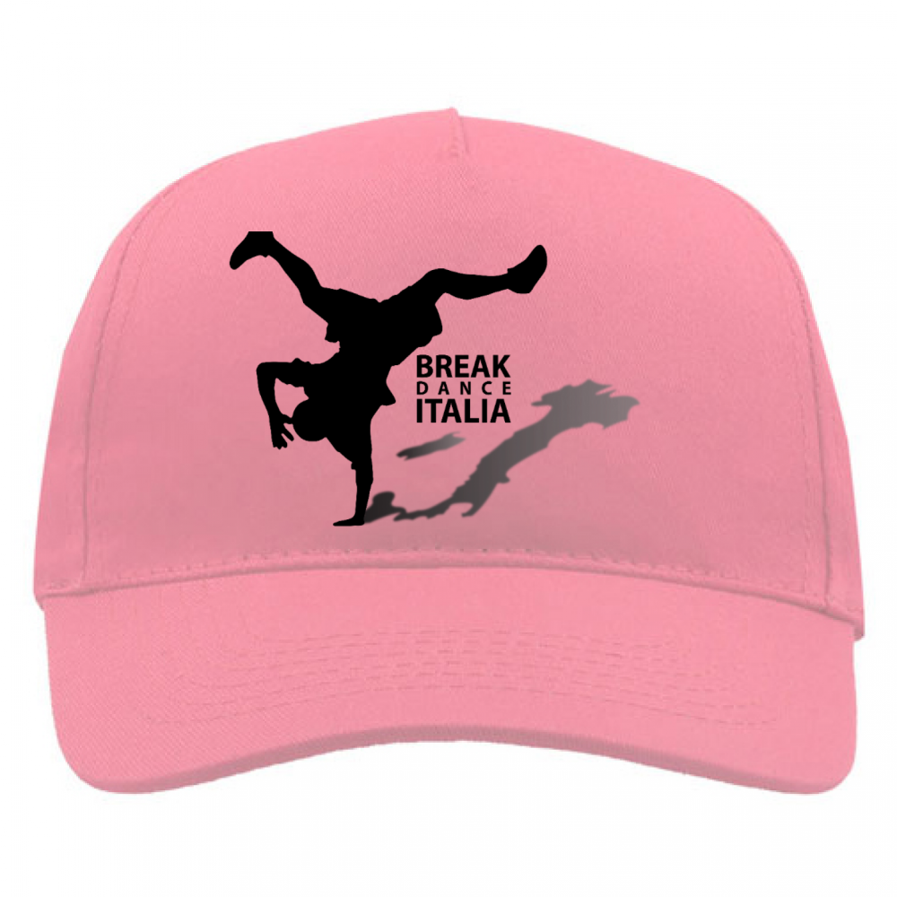 Cappellino BREAK DANCE ITALIA (bianco/rosa)